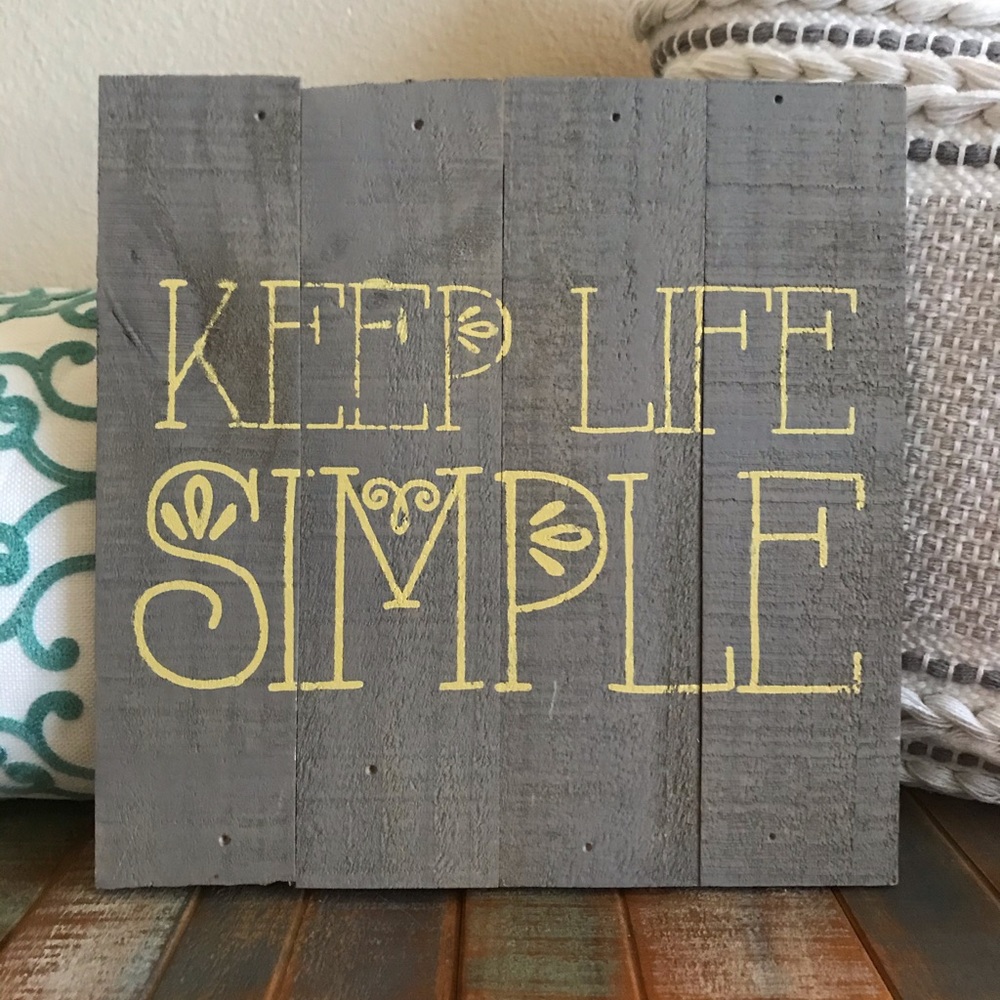 Gray and Yellow Wooden Rustic Distressed Wall Art